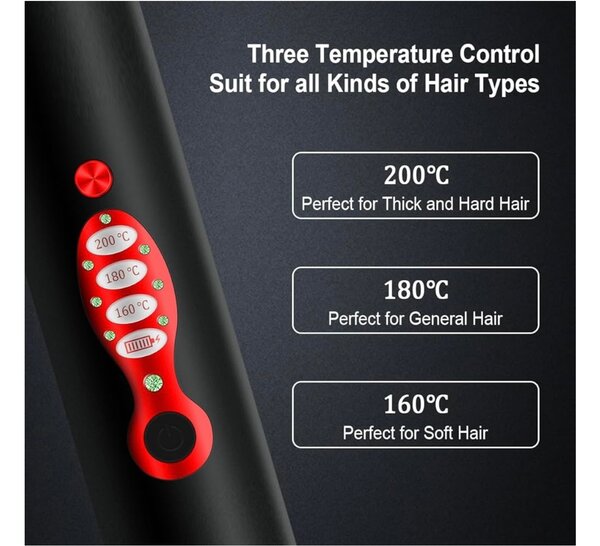 Cordless Hair Straightener & Curler 2 in 1