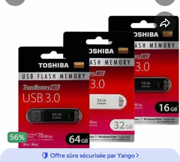 Clé USB Toshiba TransMemory 64GB