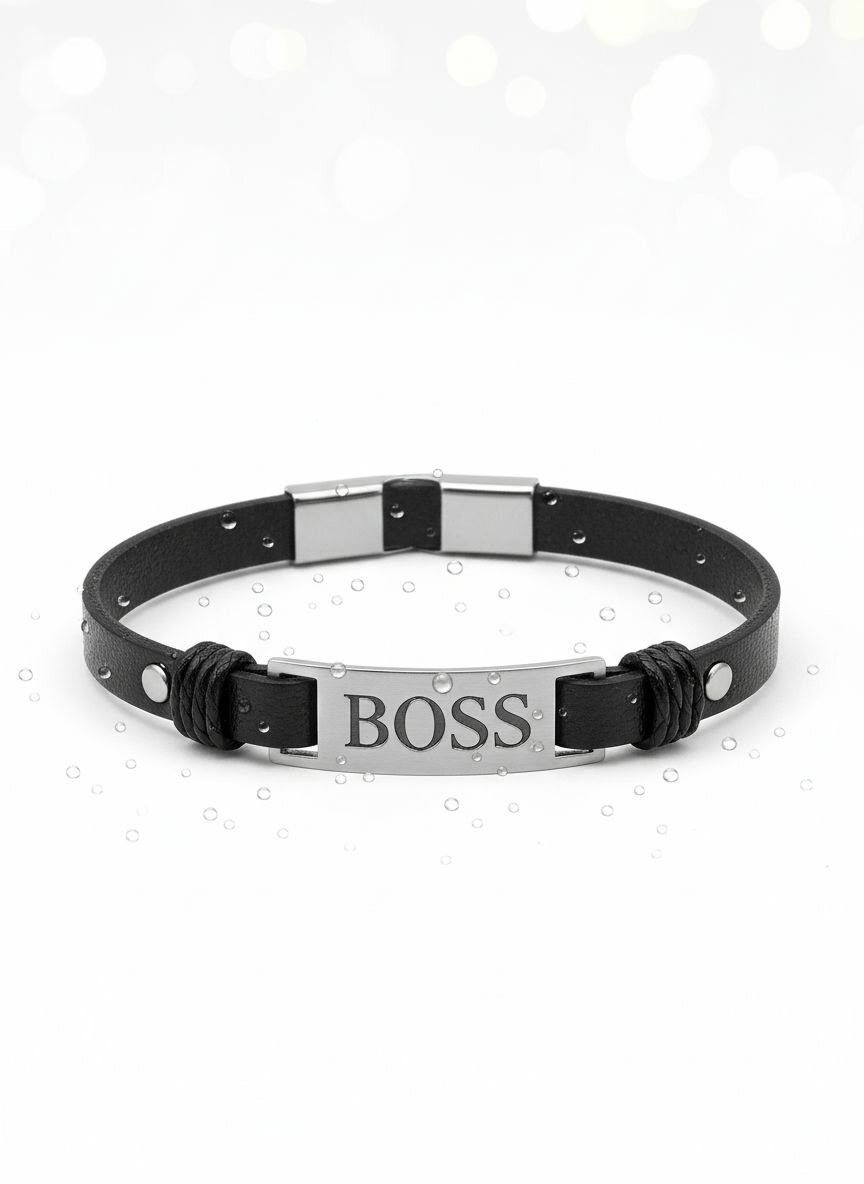 Bracelet en cuir style BOSS