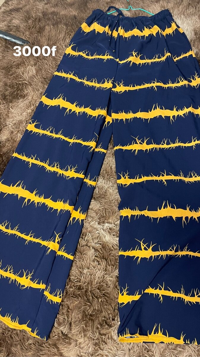 Pantalon large imprimé femme