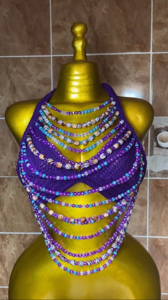 Haut de Bikini Perlée