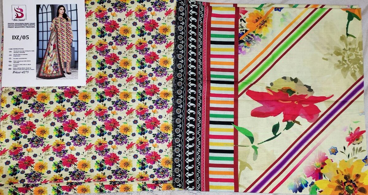 Beautiful khaddar 3 piece suit for women