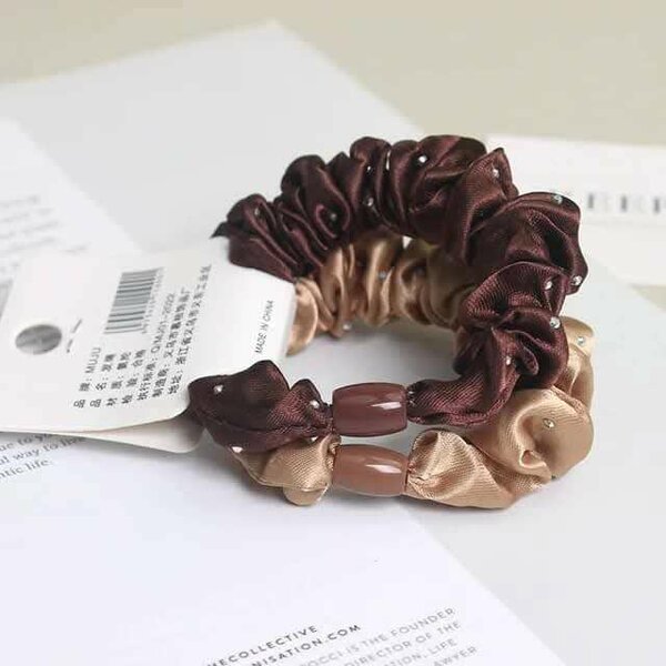 Chouchou en satin perlé