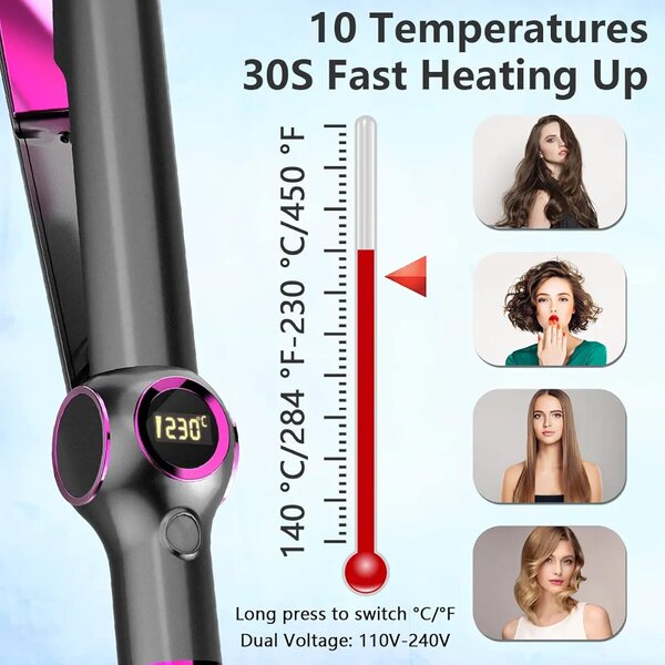 Fer à Boucler 2-en-1 Rapide