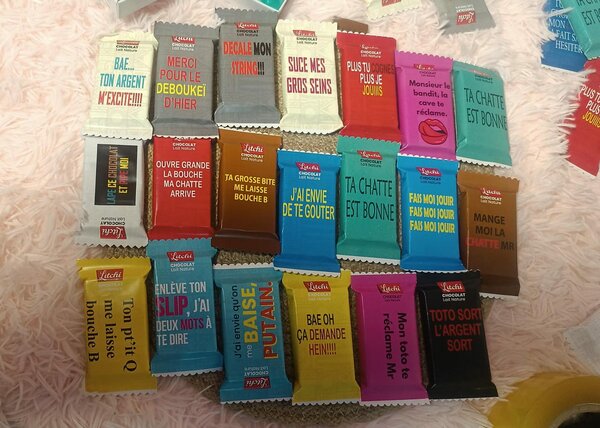 Sachets humoristiques de bonbons