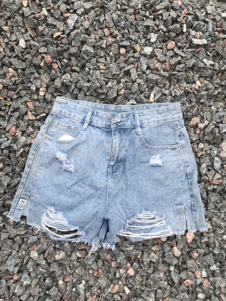 High waisted jeans shorts