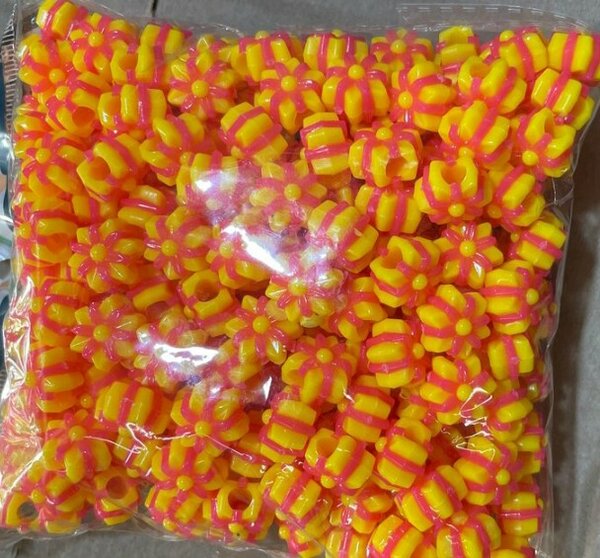 Perles à Fleurs Colorées