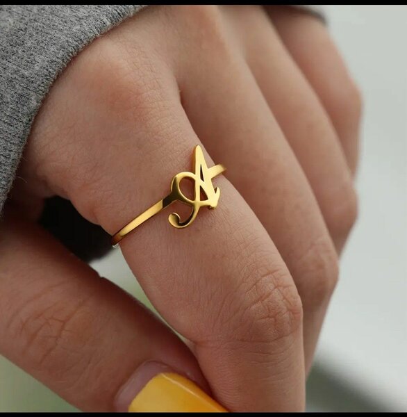 Bague Initiale en Or