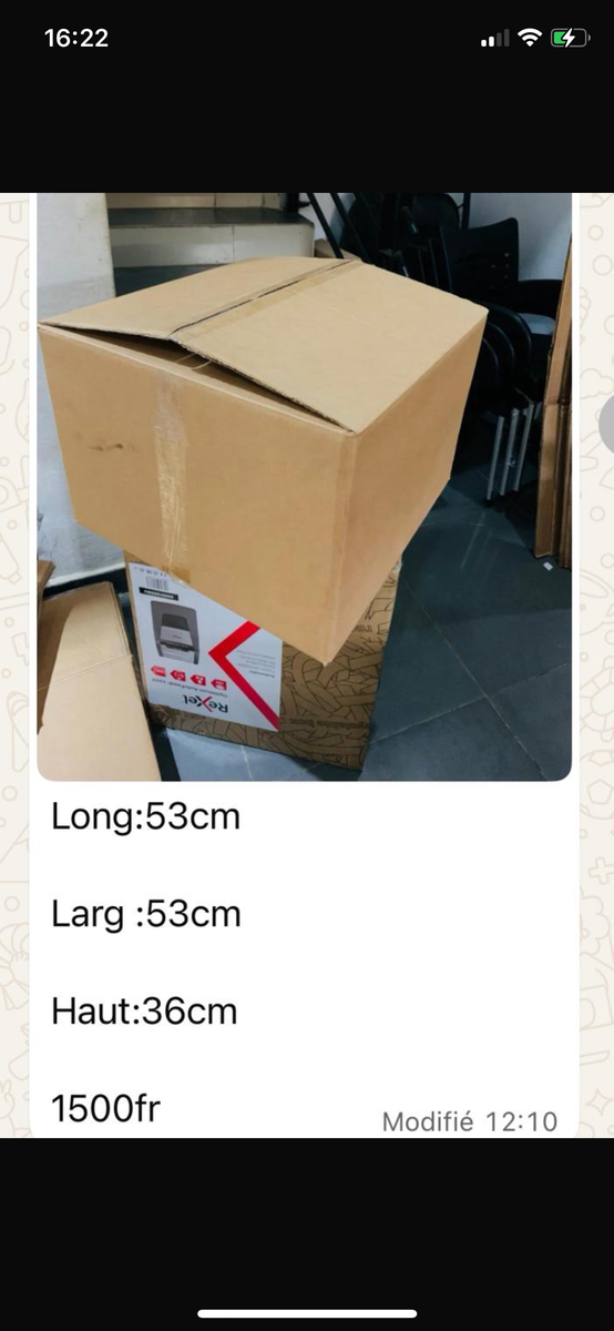 Cartons d'emballage résistants