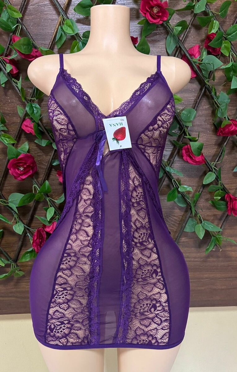 Nuisette dentelle transparente