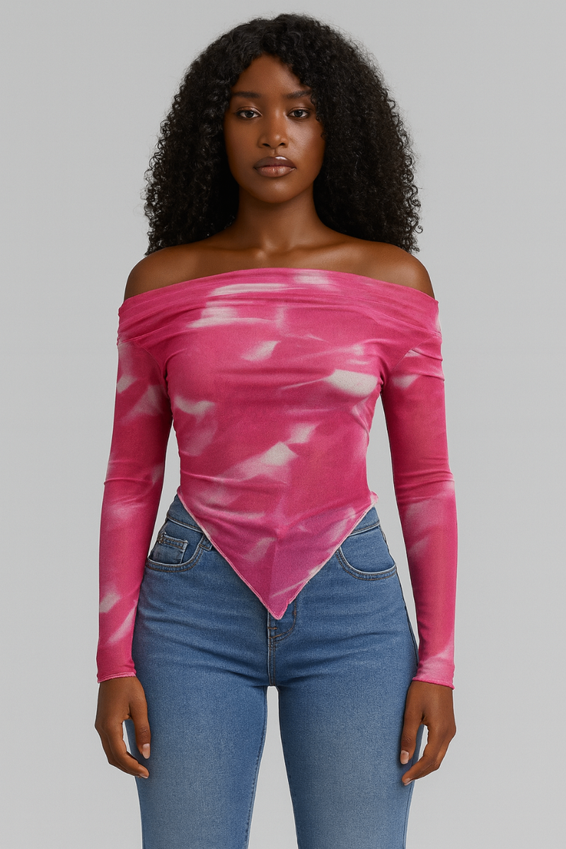 Top manches longues épaules dénudées