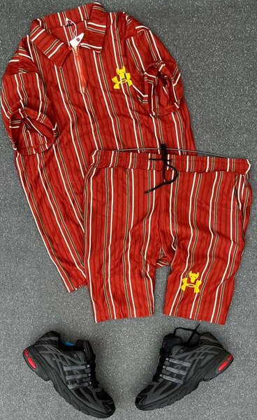 Pyjama rayé en coton homme