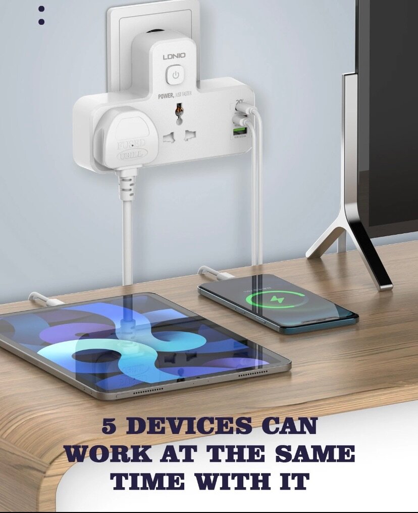 LDNIO Multi Socket with 3 USB ports