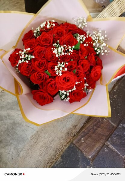 Red Roses+gypso