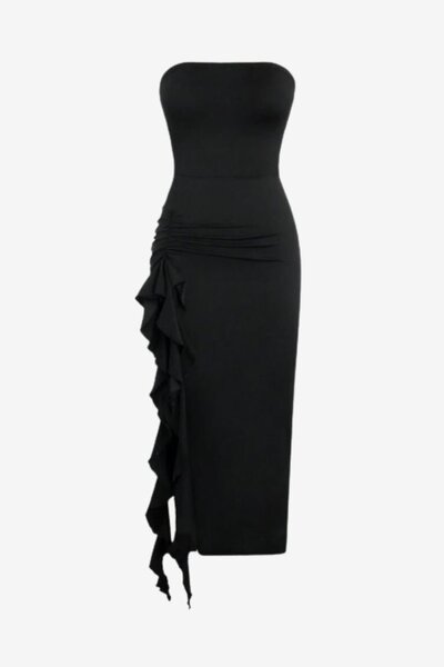 Elegant Black Strapless Dress