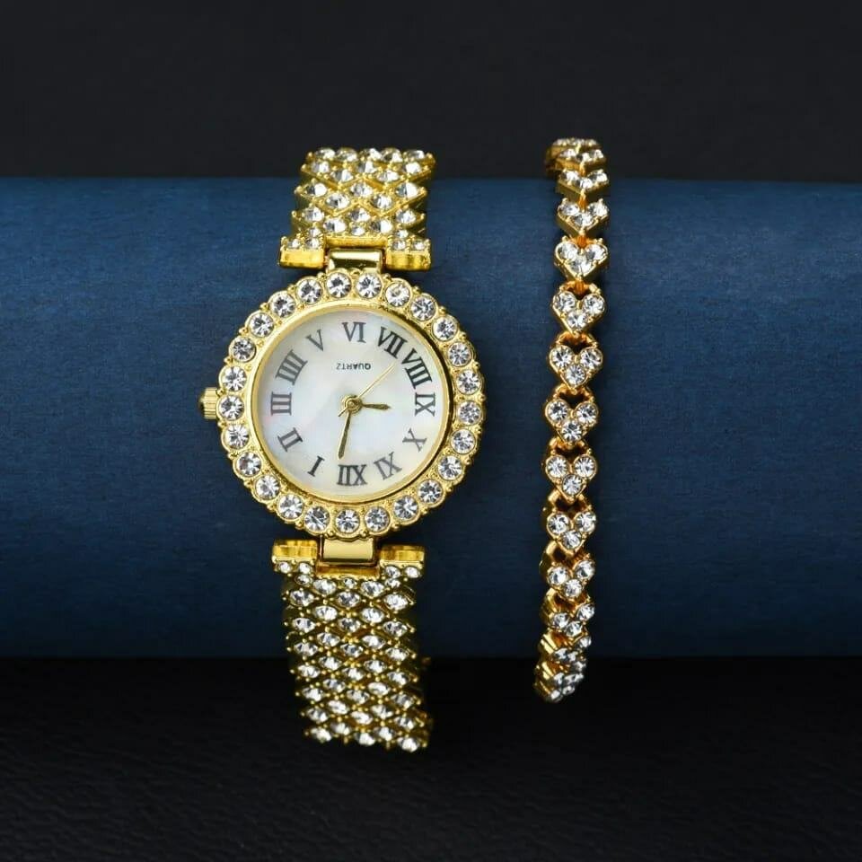 Watch and chain ladies