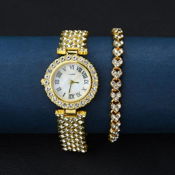 Watch and chain ladies