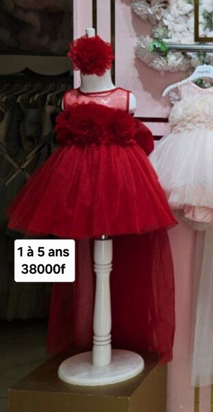 Robe de cérémonie rouge enfant