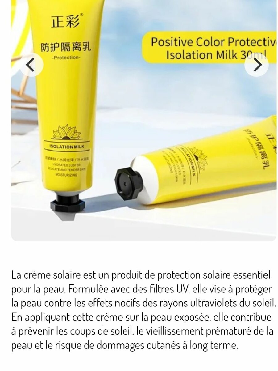 Mini crème pour  (main, pieds et crème solaire)
