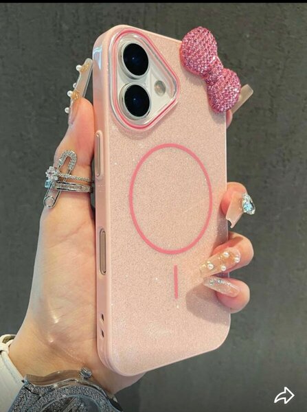 Coque rose avec nœud