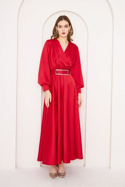 High Quality Satin Red Dress