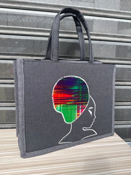 Sac à main en toile ethnique