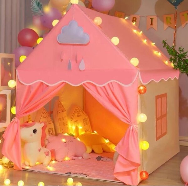 Girls play tent
