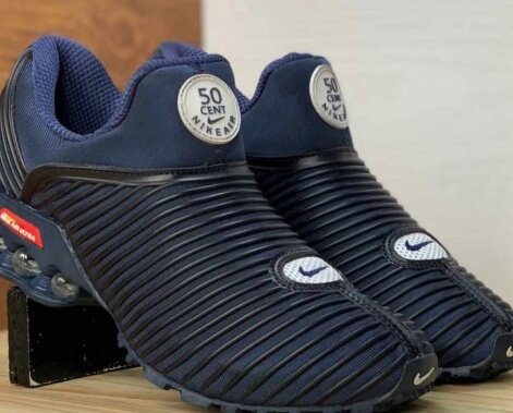 Nike sneakers 50 cent blue