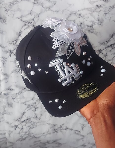 Casquette décorée florale