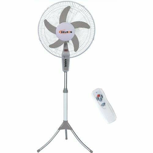 Delron DSF-44R 16" Remote Standing Fan - White/Grey