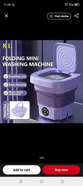 Foldable washing machine