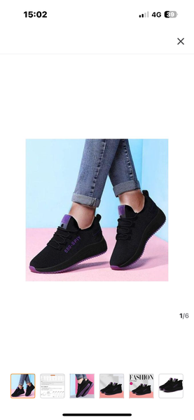 Baskets noires légères femmes