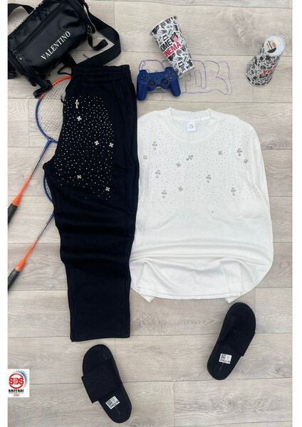 Ensemble Décontracté Blanc & Noir