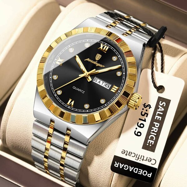 Montre en acier inoxydable élégante