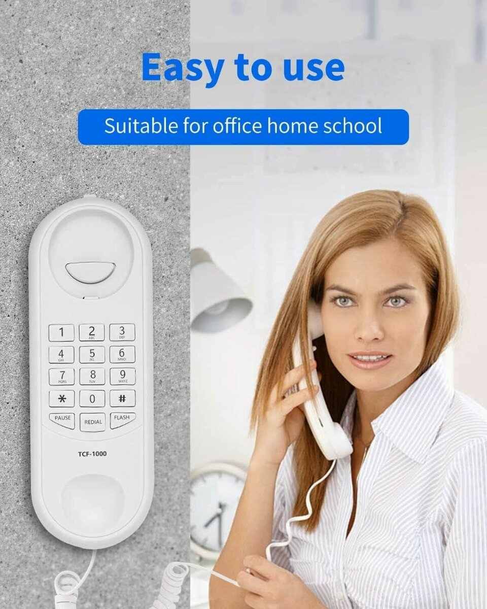 Téléphone filaire compact