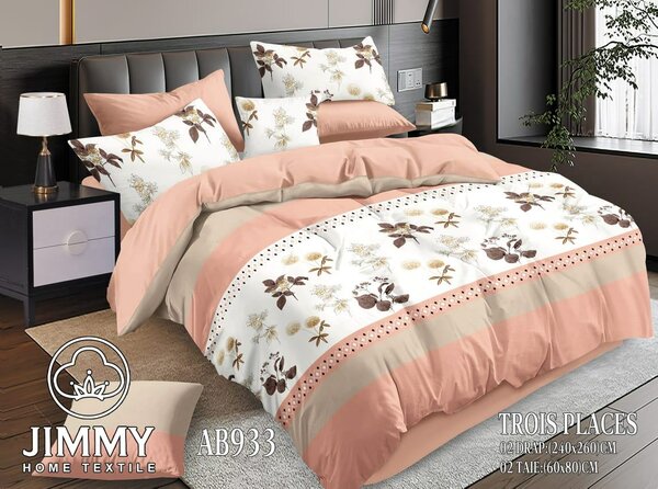 Parure de Lit Florale 3 Places