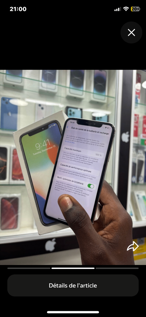 iPhone X dans cartons