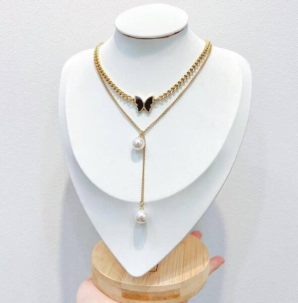 Butterfly Pearl Necklace