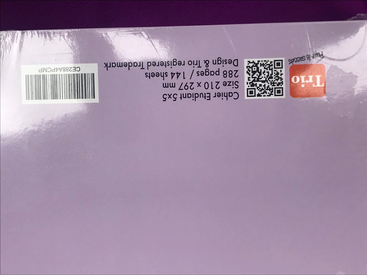 Cahier Étudiant  288 P