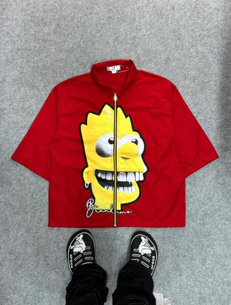 Veste rouge à motif cartoon