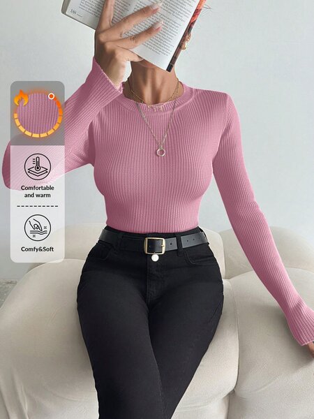 Bodysuit  Femme Col Rond Rose
