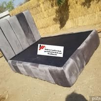 custom made bed with a high base