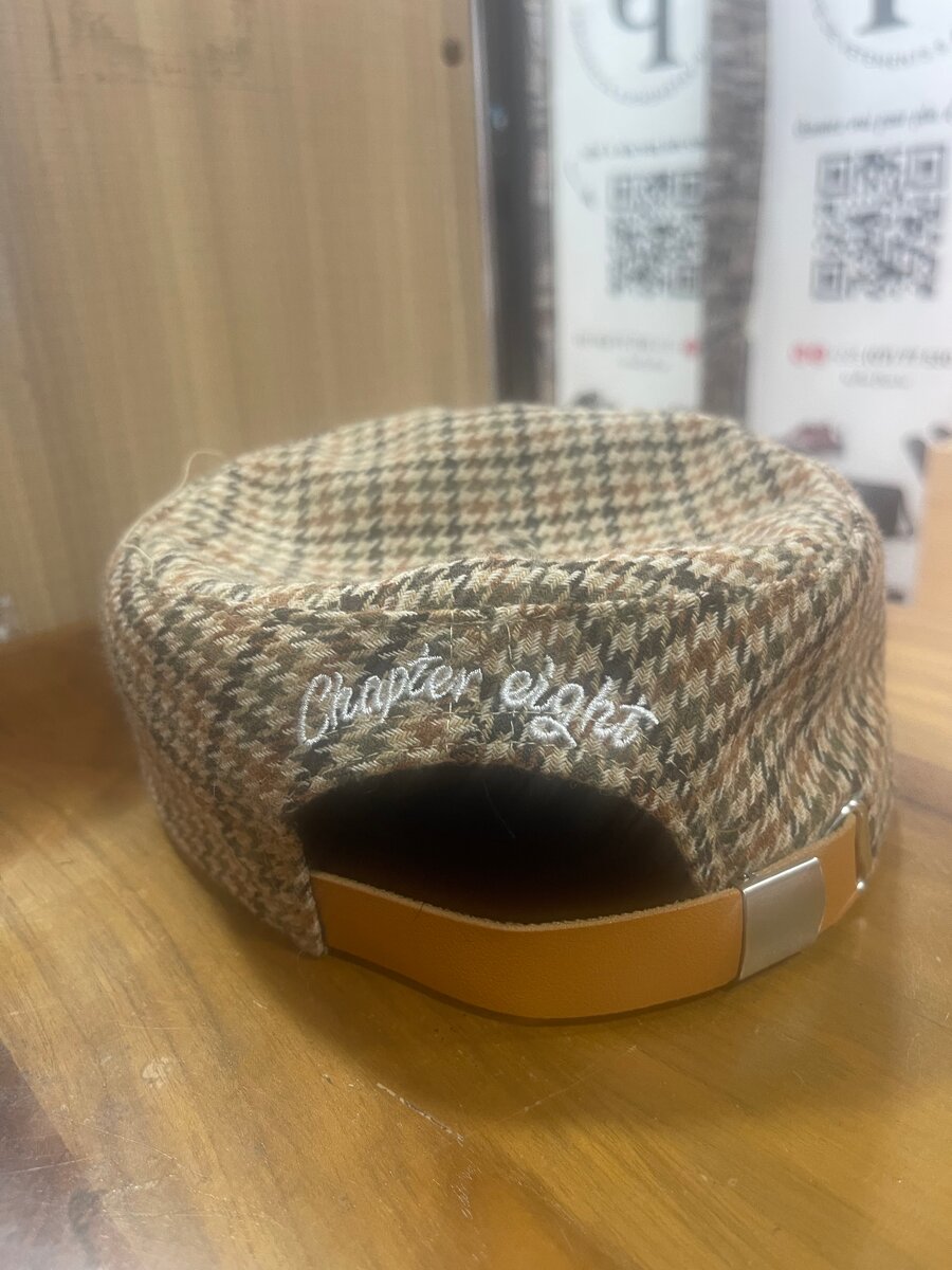 Casquette à carreaux vintage