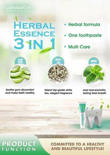 Feel fresh after brushing your teeth using longrich toothpas