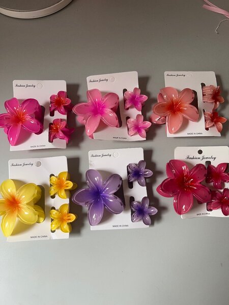 Épingles à cheveux fleurs colorées