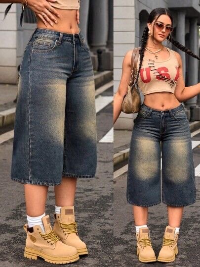 Shorts en jean taille haute