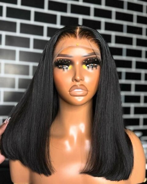 Black human hair wigs with baby hair