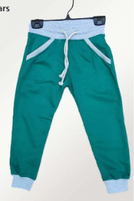 ars Clothing French Terry Trousers For Kids - Green Color