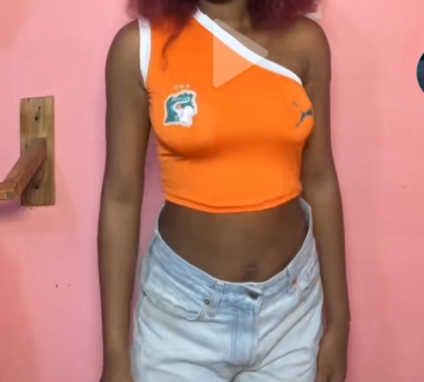Top asymétrique orange