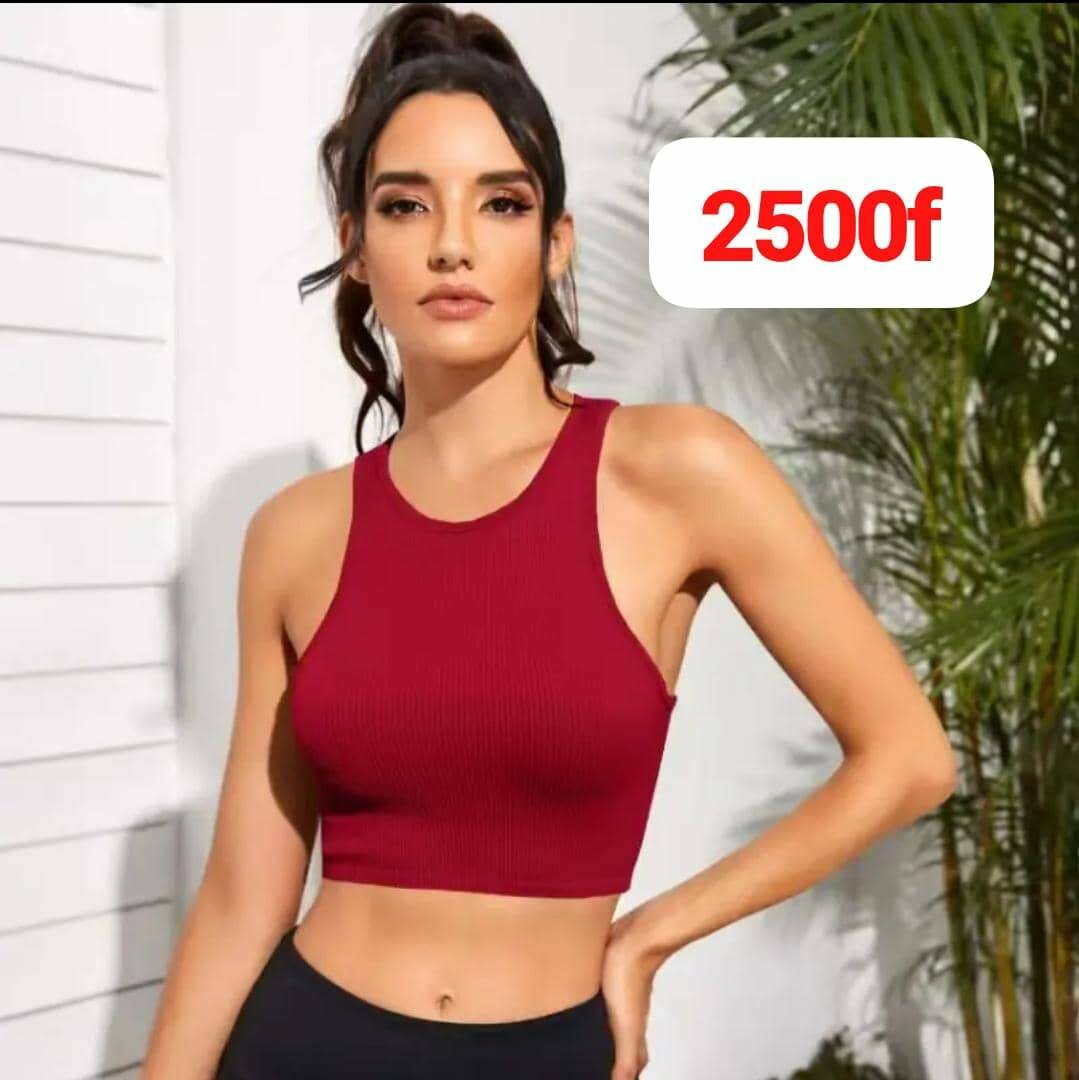 Débardeur court en coton